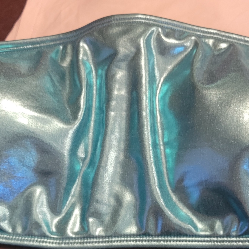 Metallic Blue Corset Top